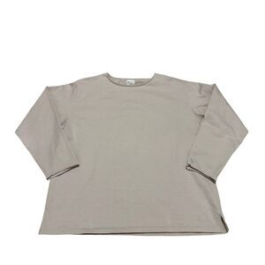 MANUAL ALPHABET Plating Boat Neck Long Sleeve Tee Size 4 / XL